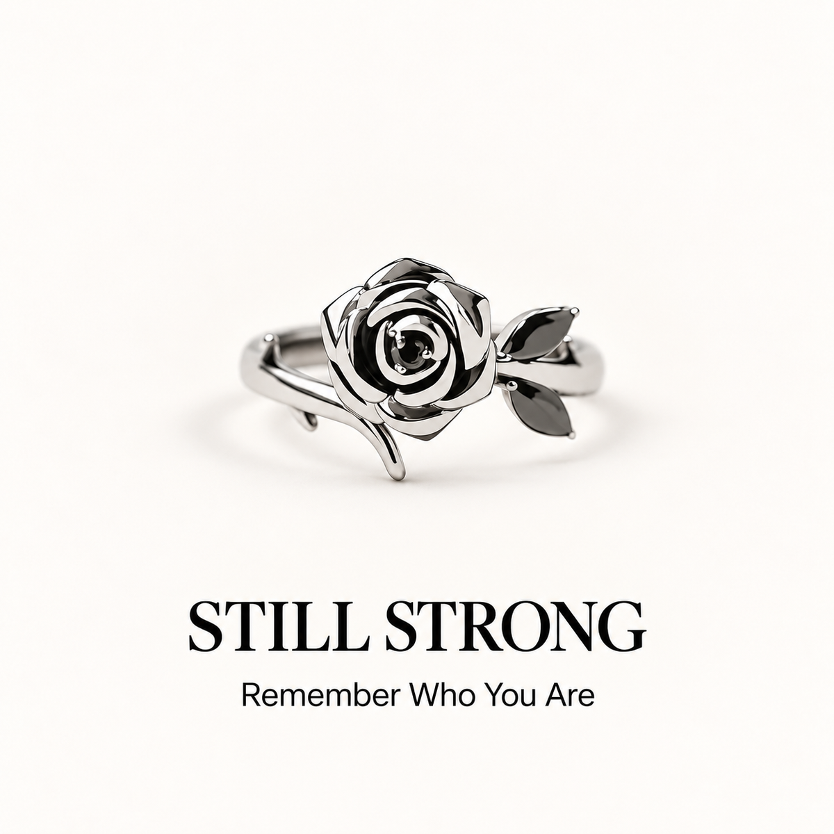 Strong As Fuck Engraved Motivational Band Ring