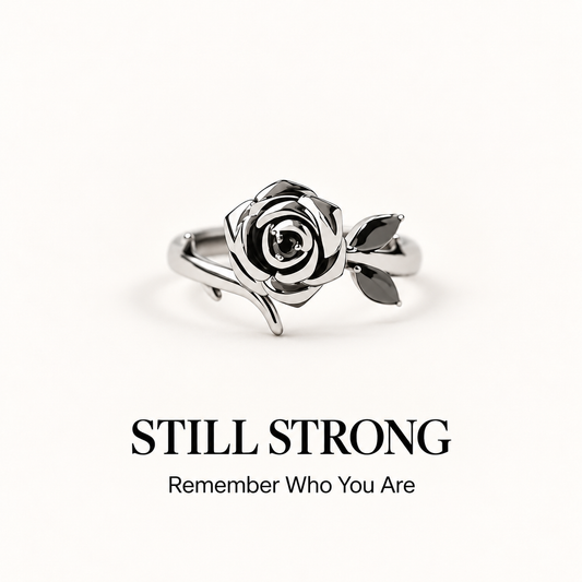 Strong As Fuck Engraved Motivational Band Ring