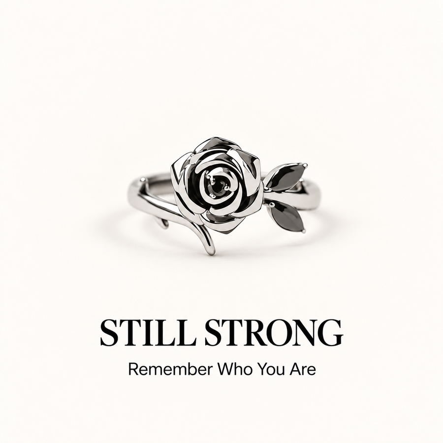 Strong As Fuck Engraved Motivational Band Ring