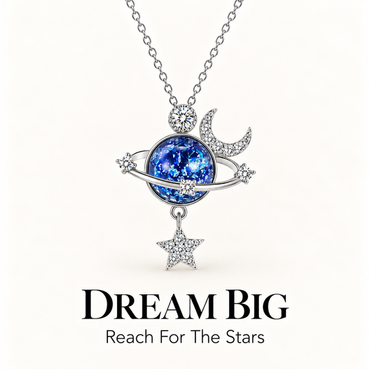 S925-Granddaughter Moon & Stars Necklace