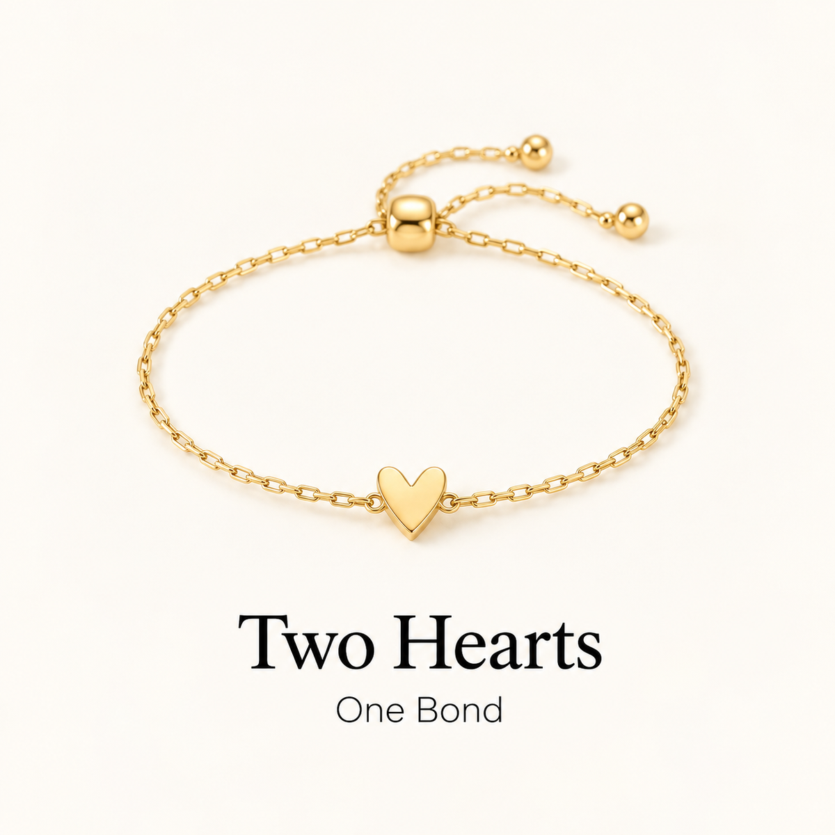 Mom & Daughter-Hollow & Solid Heart Matching Bracelet