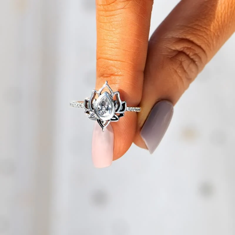 F**k It and Begin Again Lotus Ring
