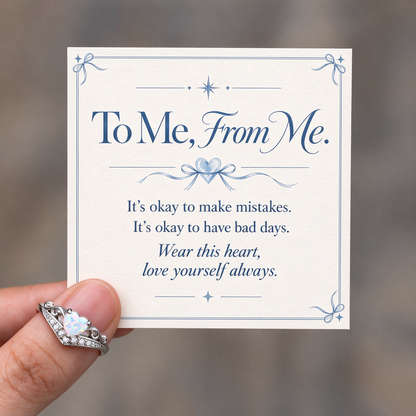 To Me From Me Crown Heart Opal Ring