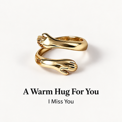 Hugging Hands Open Ring | I Miss You