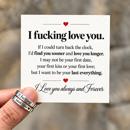 For My Wife-F**king Love You Adjustable Ring