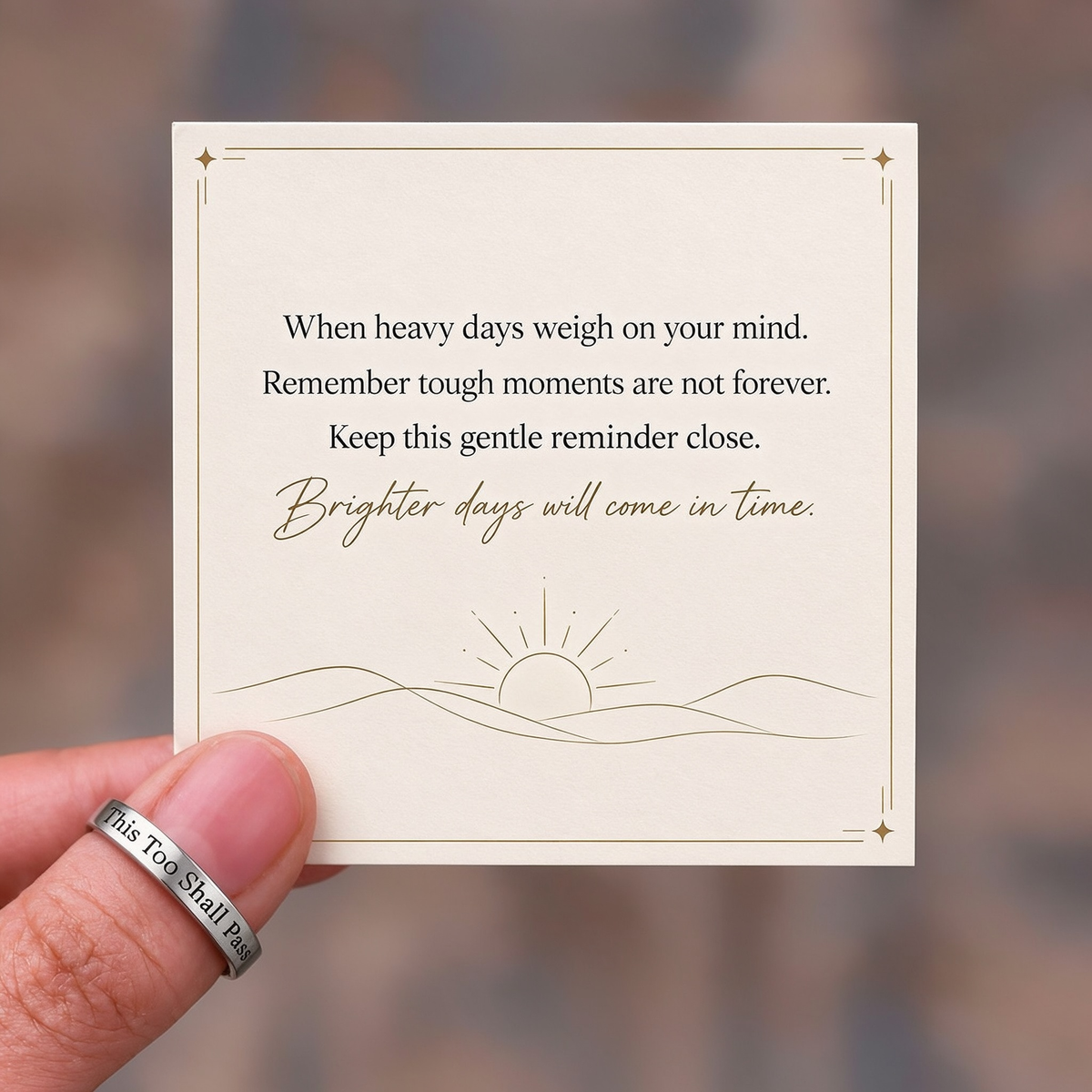 This Too Shall Pass Engraved Ring