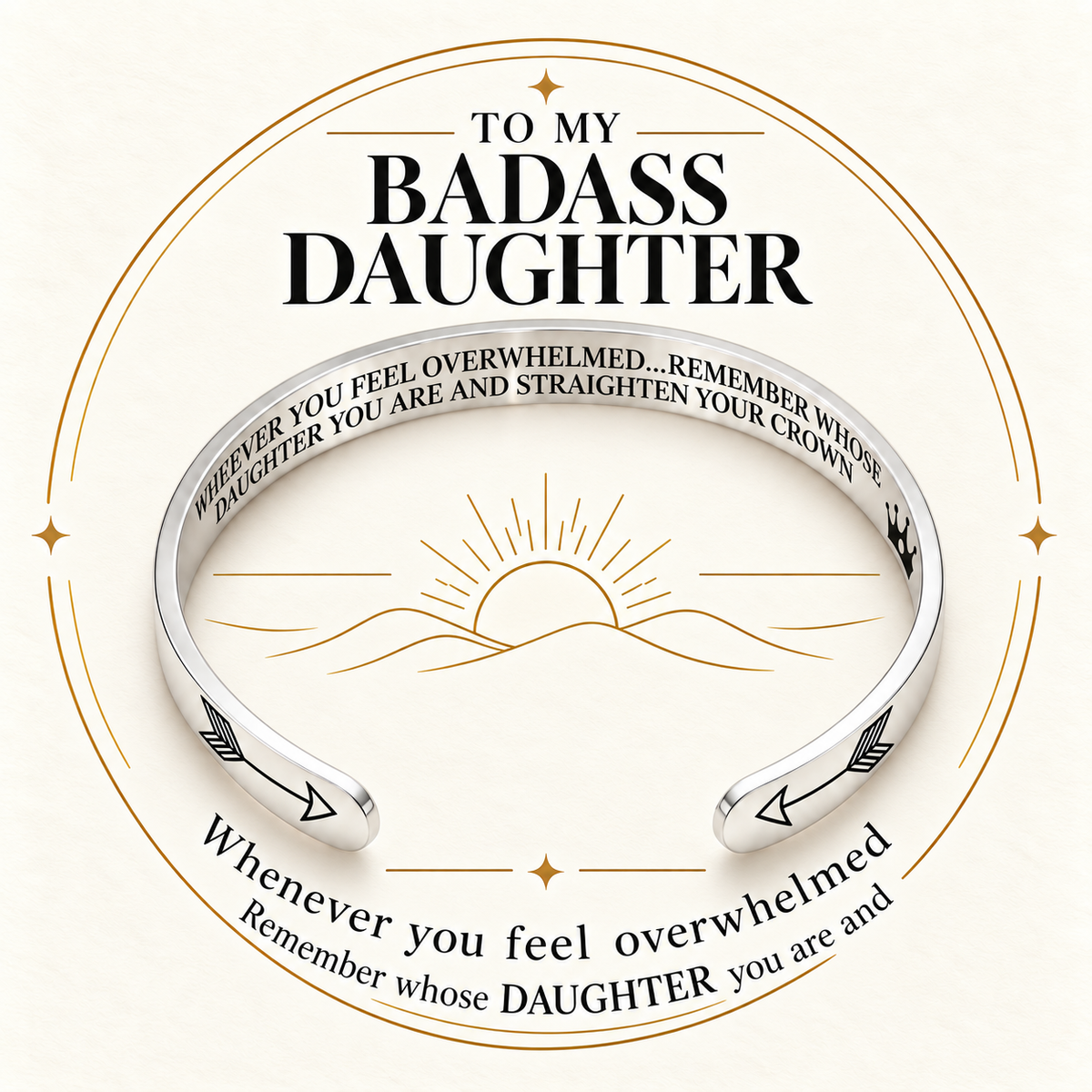 Daughter Straighten Your Crown Bracelet