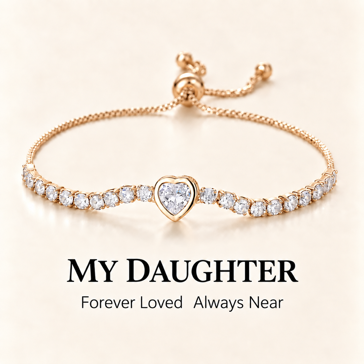 To My Daughter - I Love You Bracelet