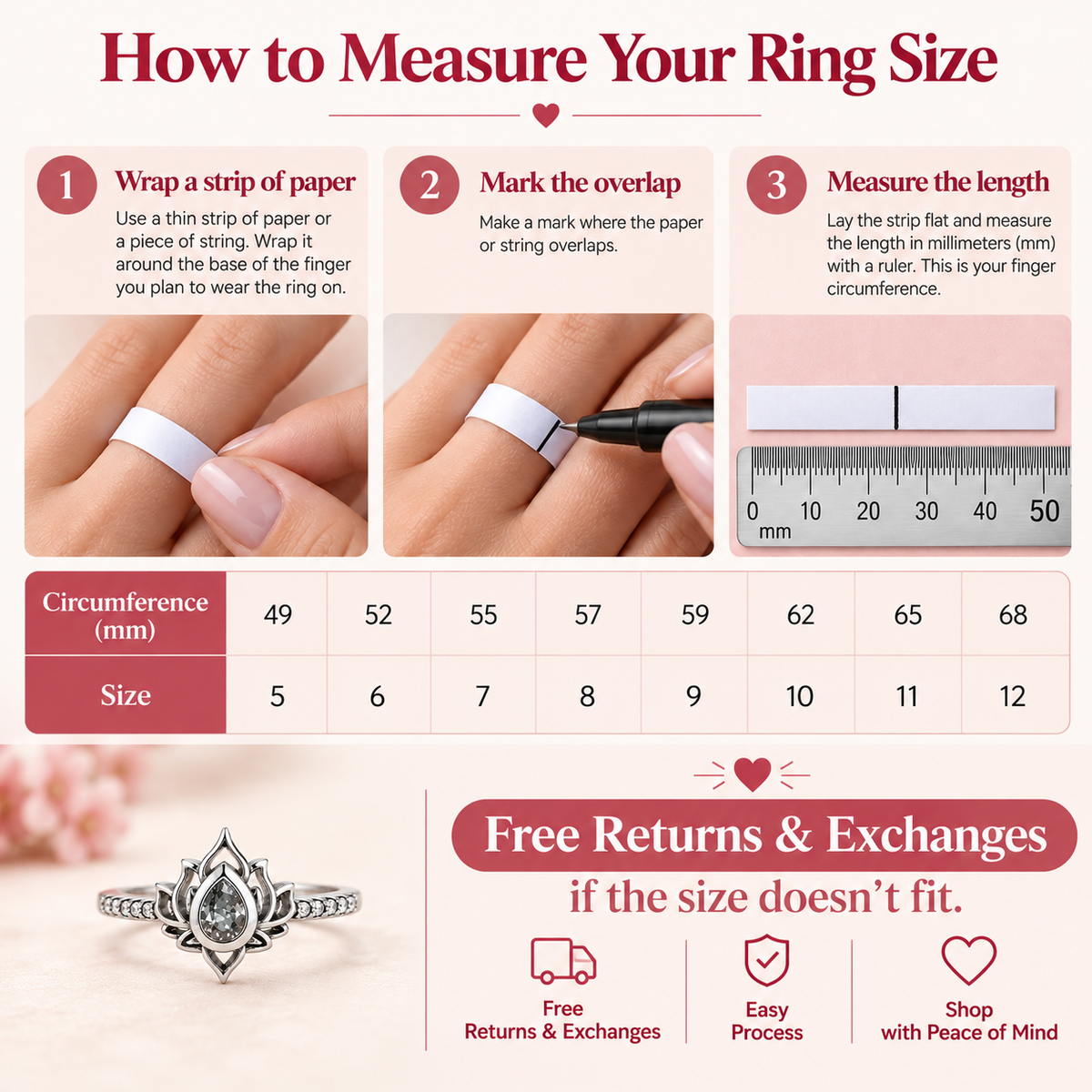 F**k It and Begin Again Lotus Ring