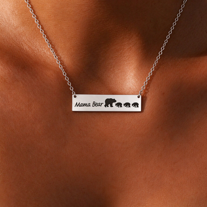 Mom & Daughter-Mama Bear Necklace