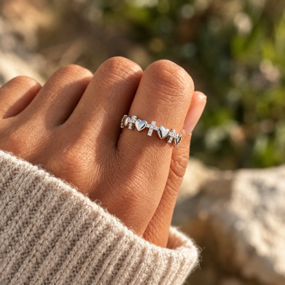 Jesus Is The Answer Cross Band Ring