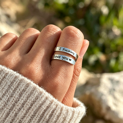 For My Wife-F**king Love You Adjustable Ring