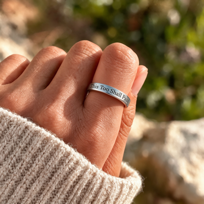 This Too Shall Pass Engraved Ring