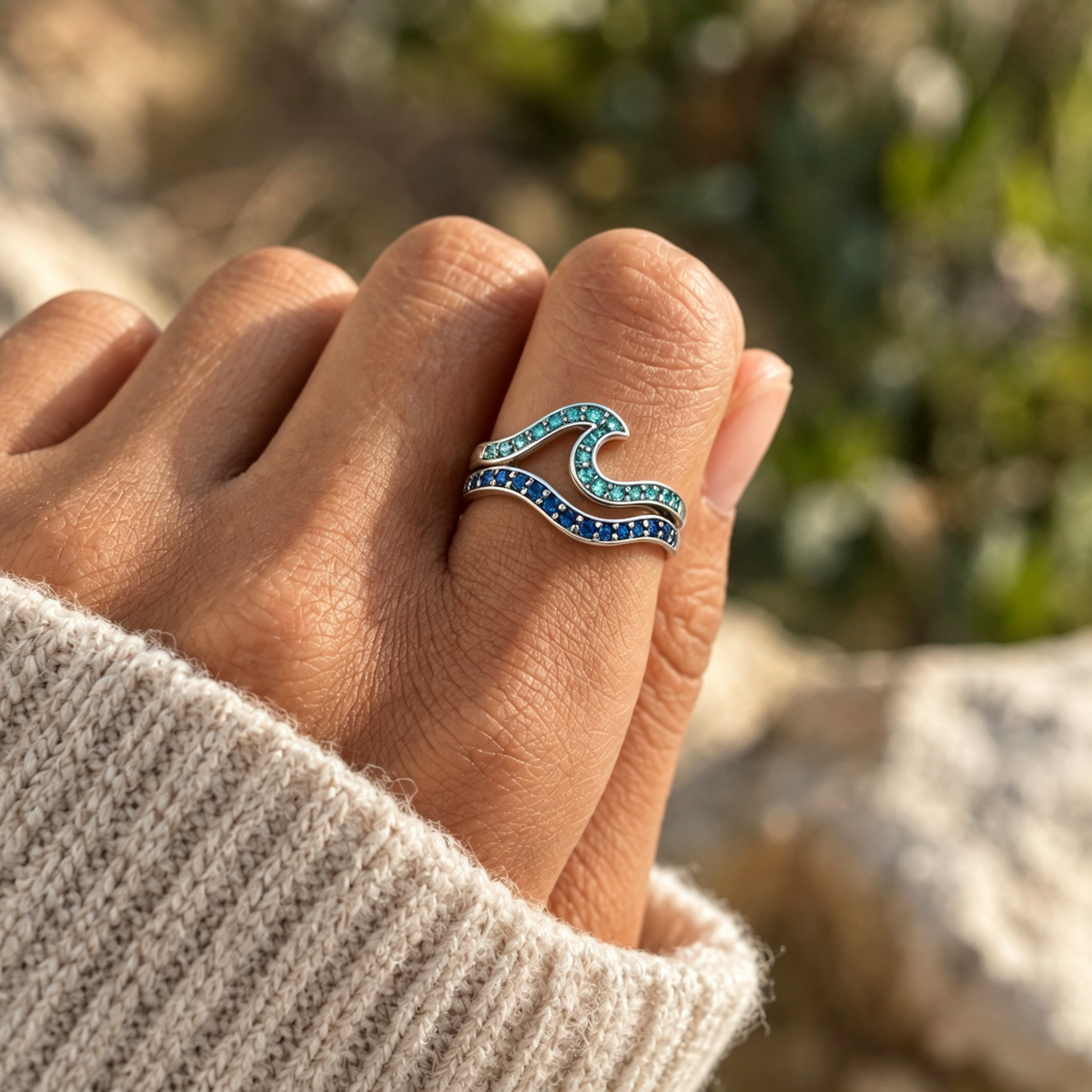 Dual‑Ocean Wave Ring