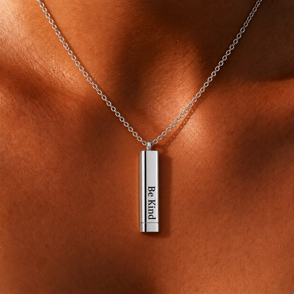 Be Kind Hidden Message Necklace