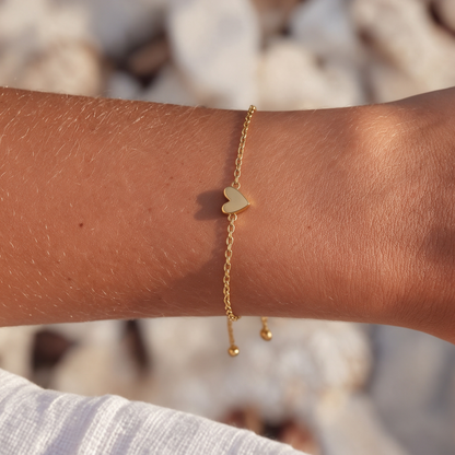 Mom & Daughter-Hollow & Solid Heart Matching Bracelet
