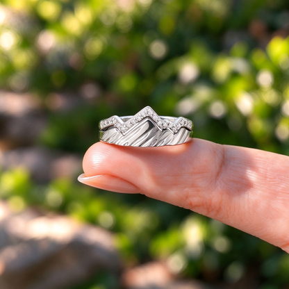 Keep Climbing Mountain Ring