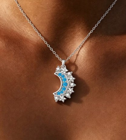 For My Wife-Day & Night Sun Moon Stackable Necklace Set