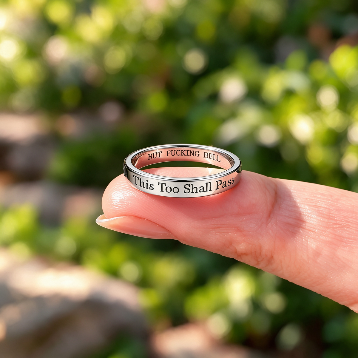 This Too Shall Pass Engraved Ring