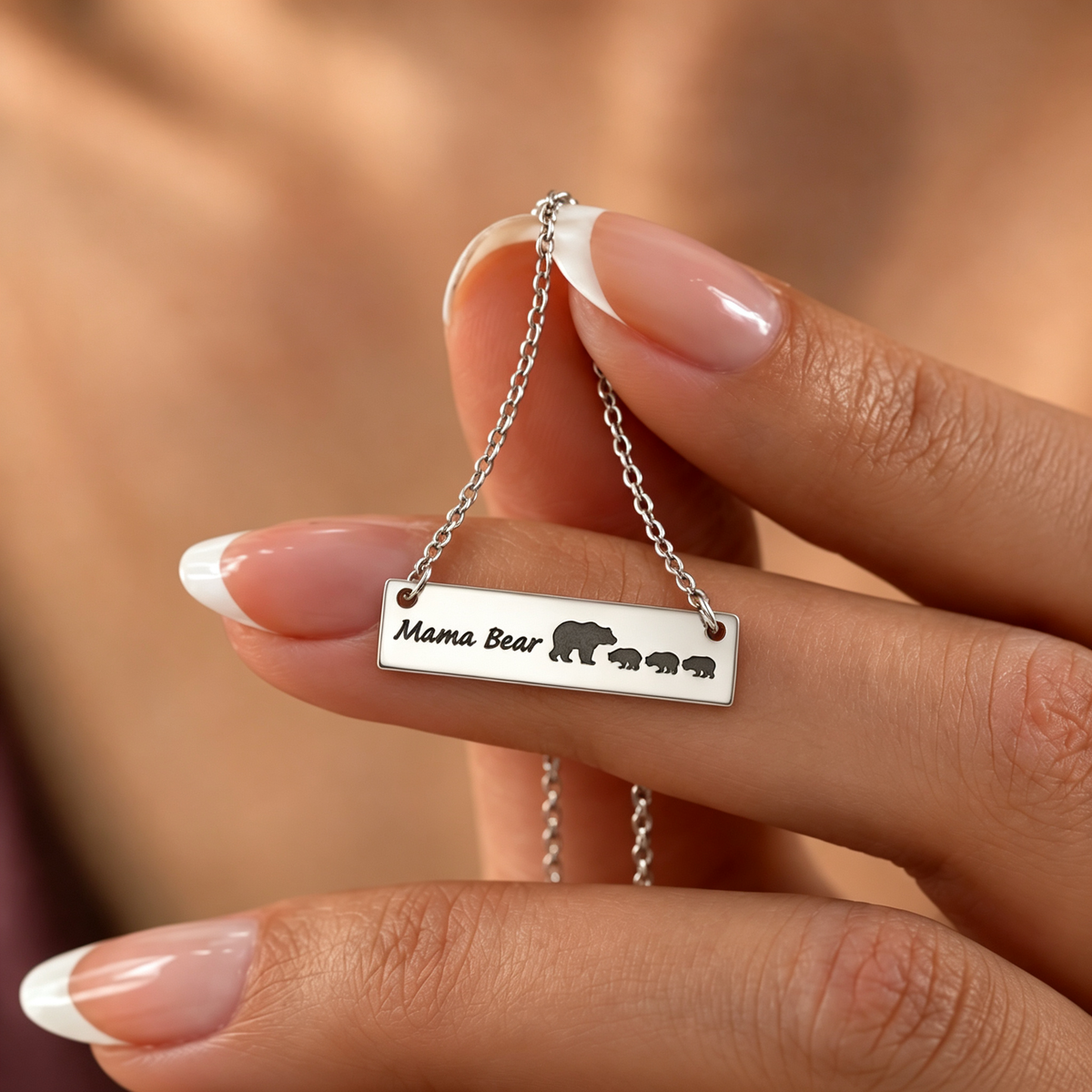 Mom & Daughter-Mama Bear Necklace