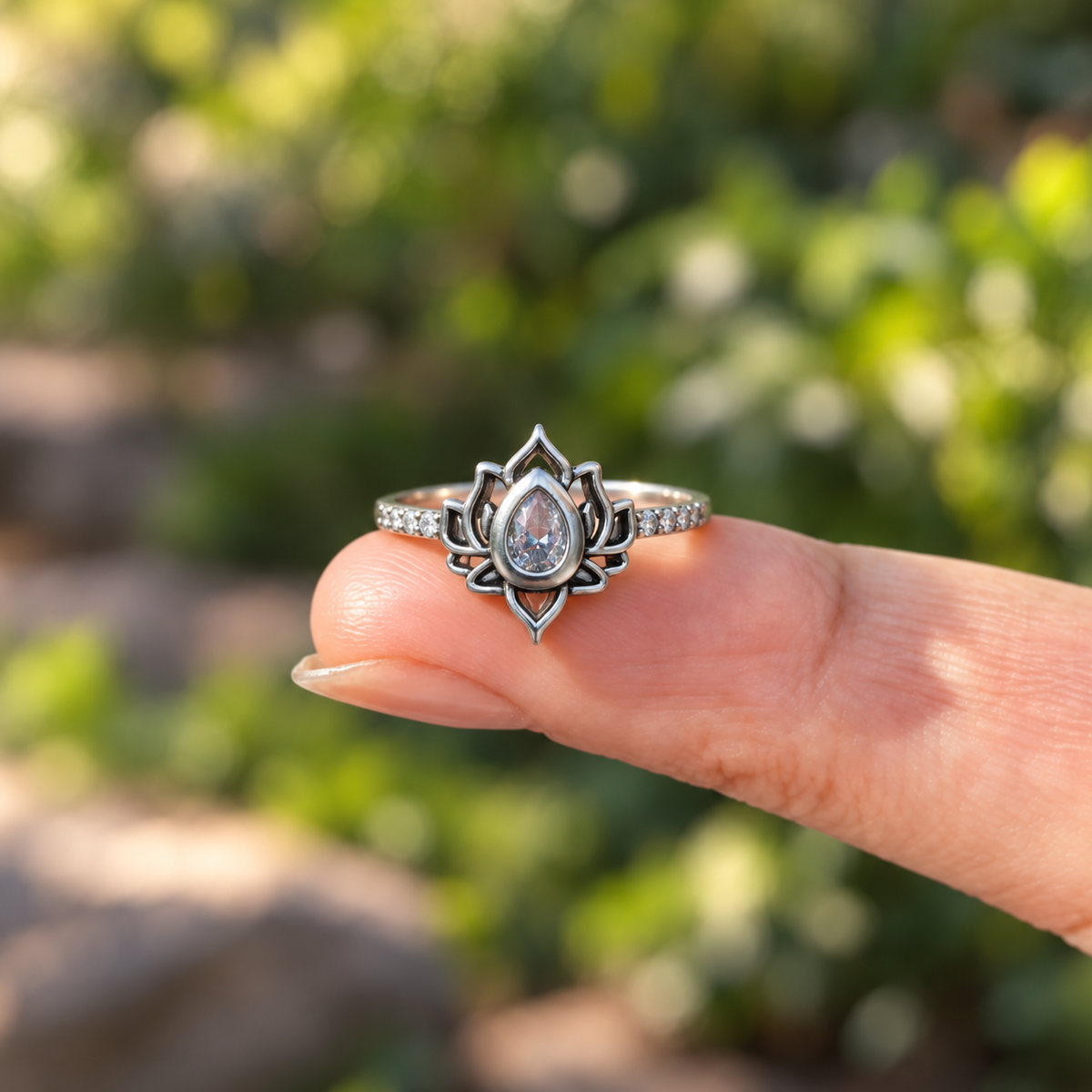 F**k It and Begin Again Lotus Ring