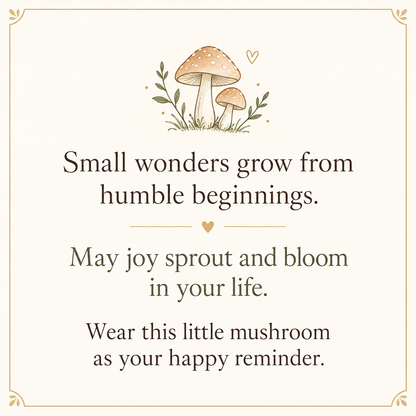 To My Granddaughter-Mushroom Pendant Gold Necklace