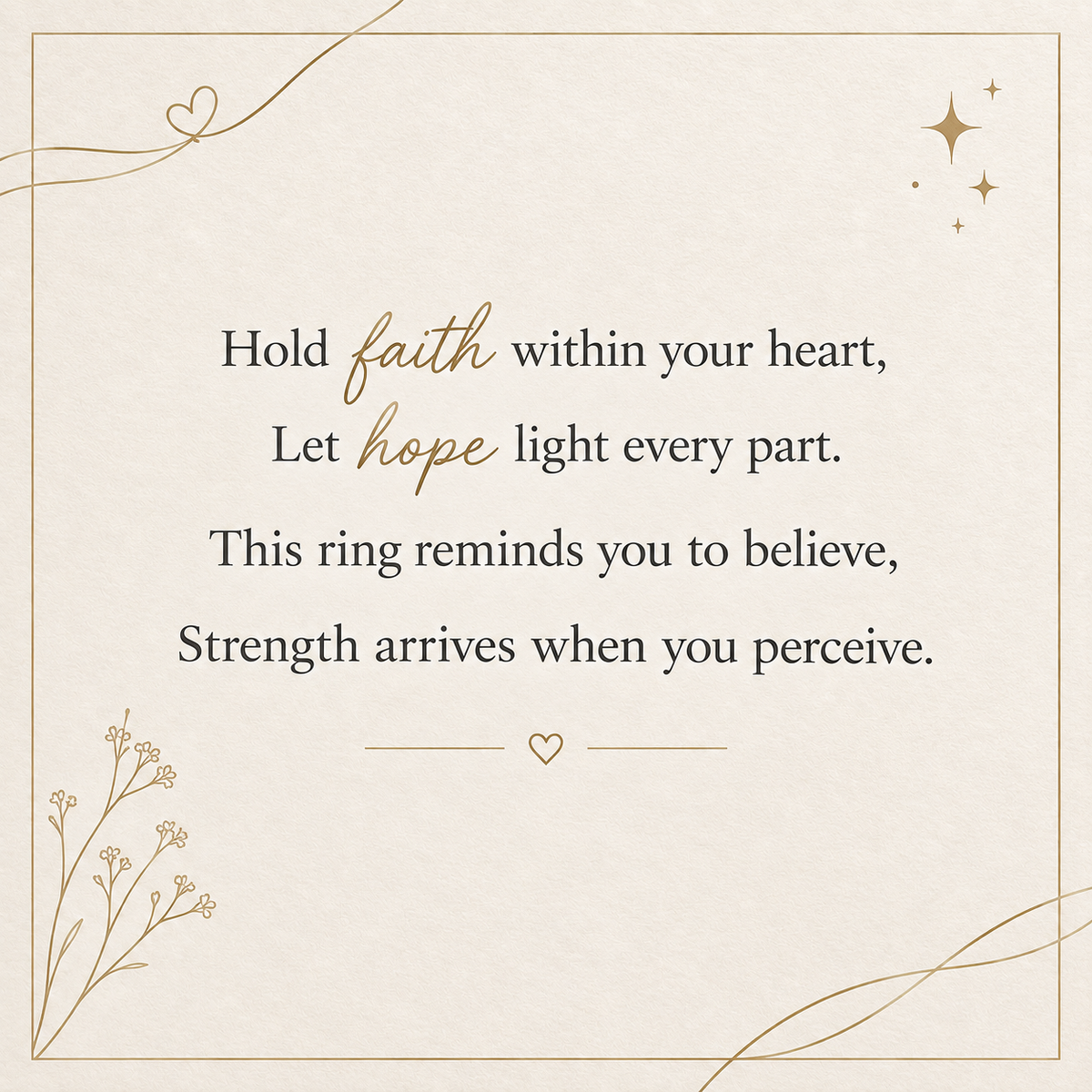 Faith Cross Adjustable Wrap Ring