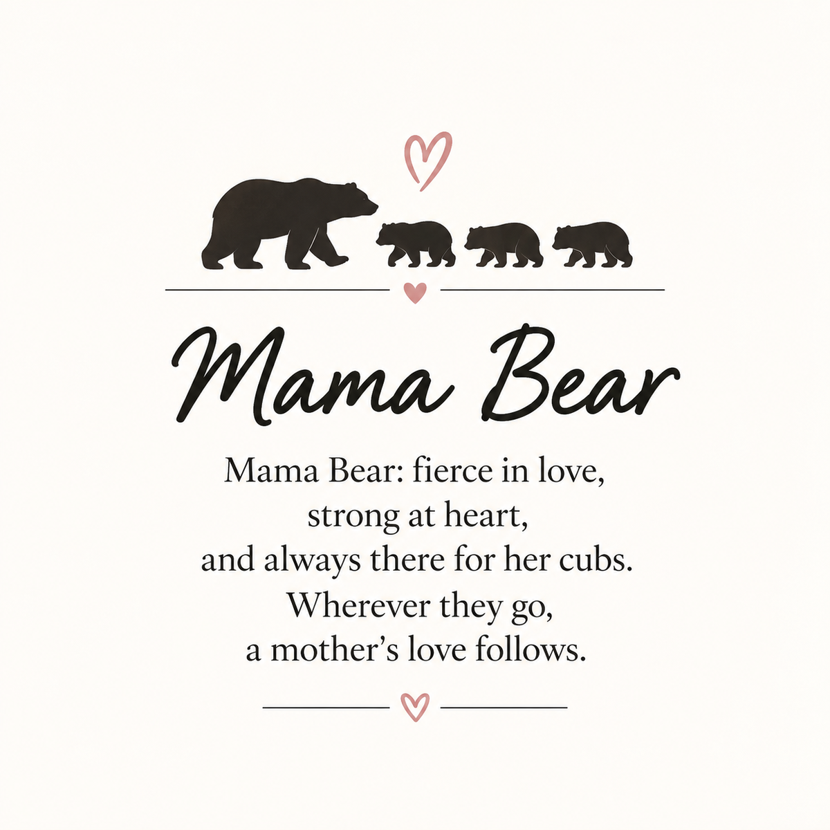 Mom & Daughter-Mama Bear Necklace
