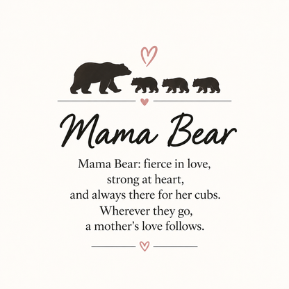 Mom & Daughter-Mama Bear Necklace