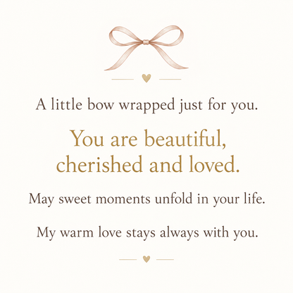 Dear Mom-Gold Bow Necklace