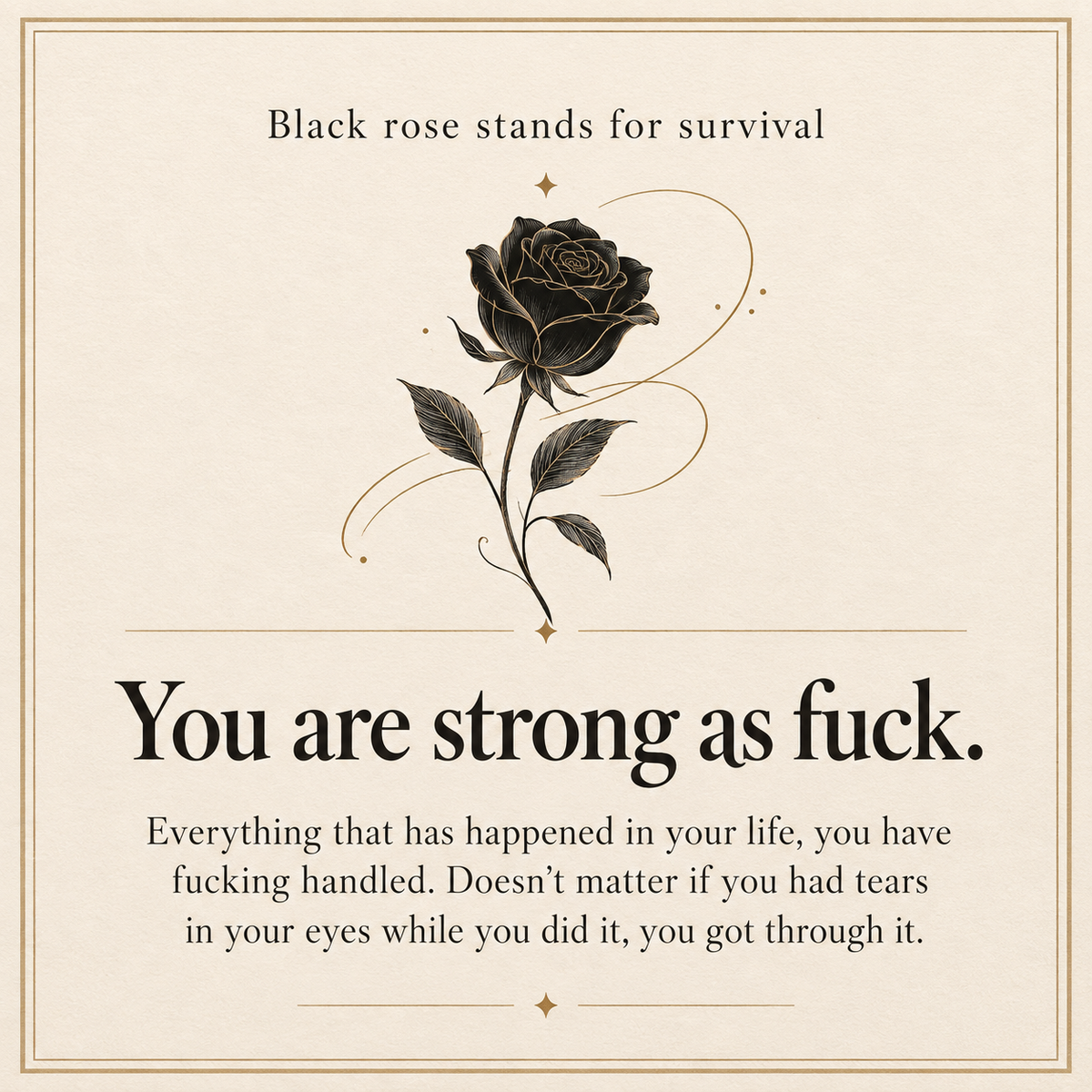 Strong As Fuck Engraved Motivational Band Ring