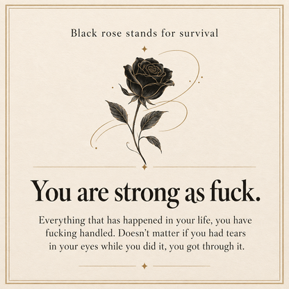 Strong As Fuck Engraved Motivational Band Ring