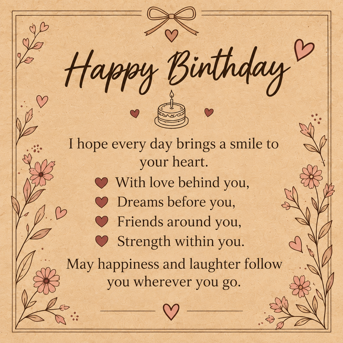 Birthday Wishes Heart Bracelet
