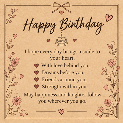 Birthday Wishes Heart Bracelet