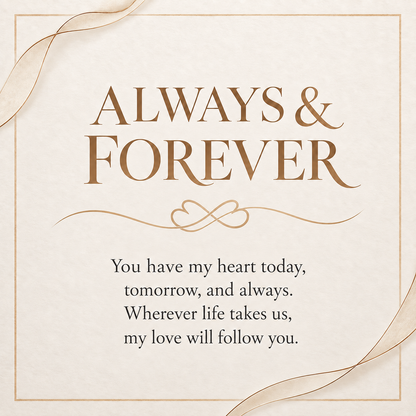 925 Sterling Silver Always & Forever Heart Necklace