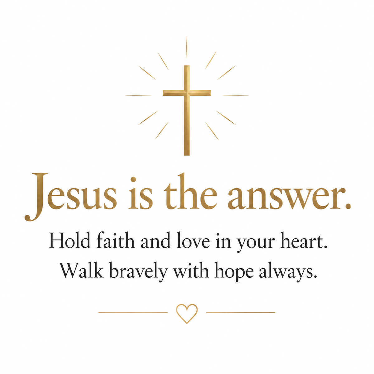 Jesus Is The Answer Cross Band Ring