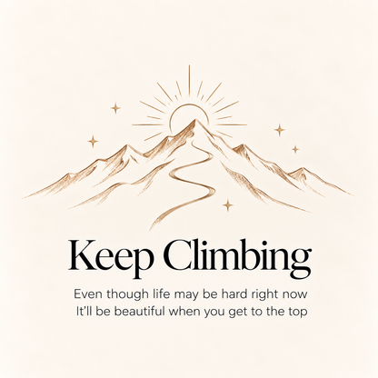 Keep Climbing Mountain Ring