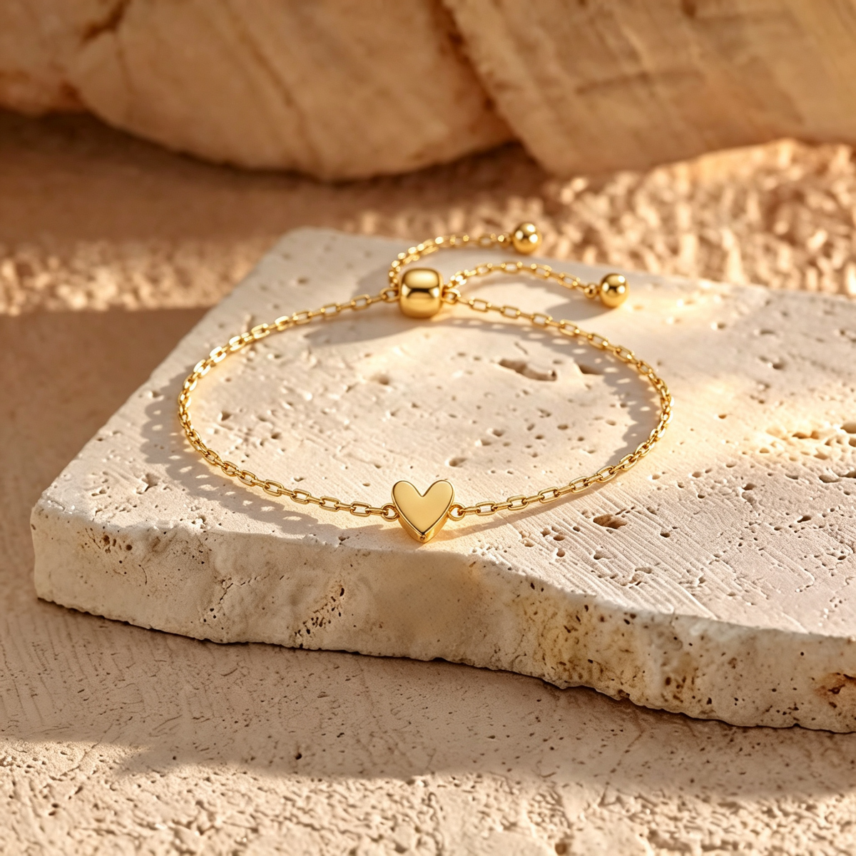 Mom & Daughter-Hollow & Solid Heart Matching Bracelet