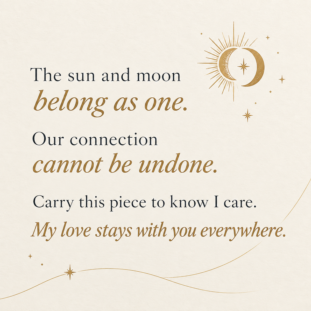 For My Wife-Day & Night Sun Moon Stackable Necklace Set