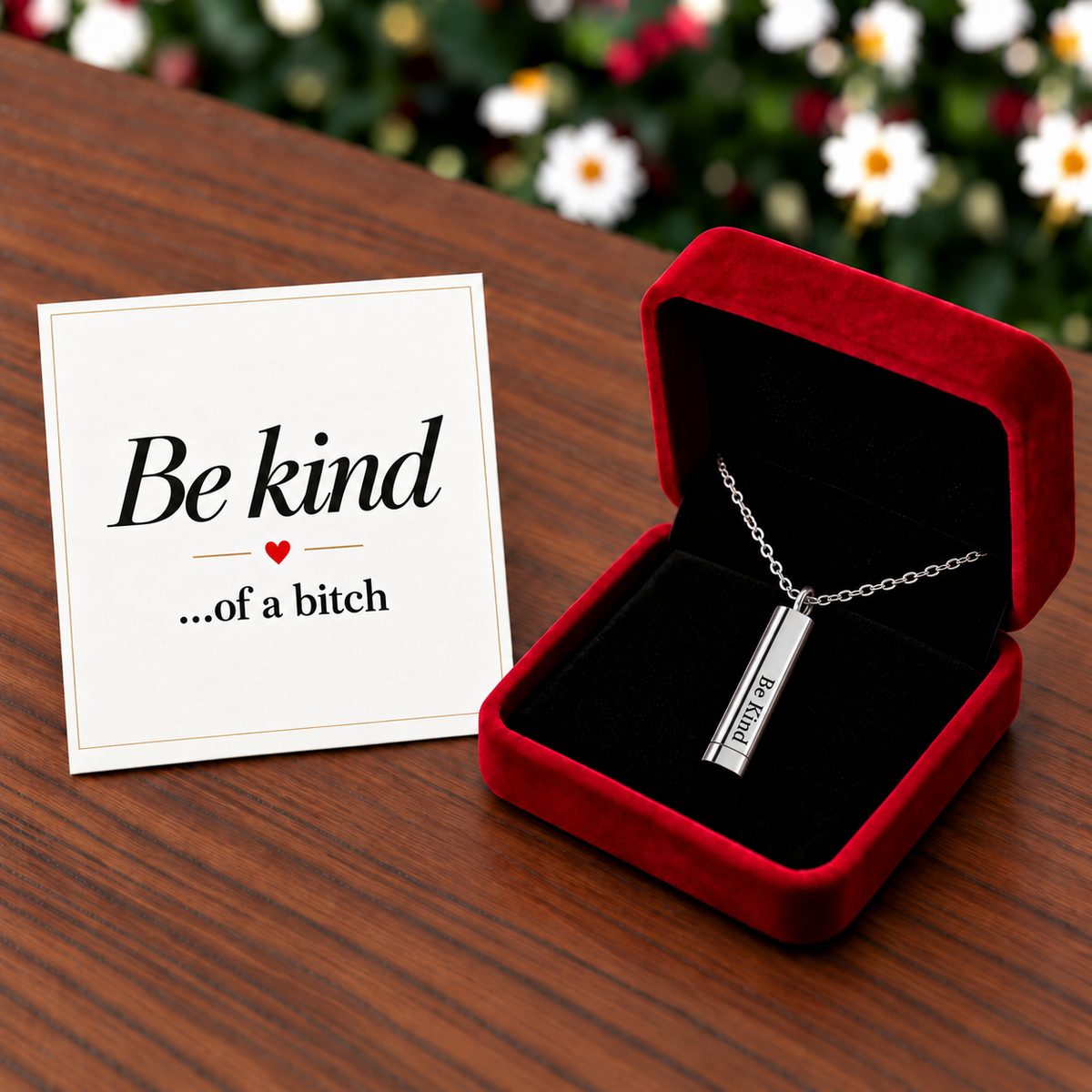 Be Kind Hidden Message Necklace