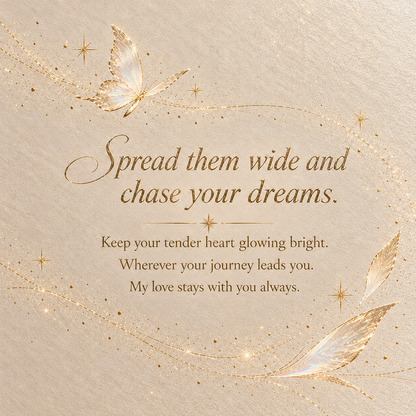 Angel Wings for My Brave Daughter-Wings Flip Up & Down