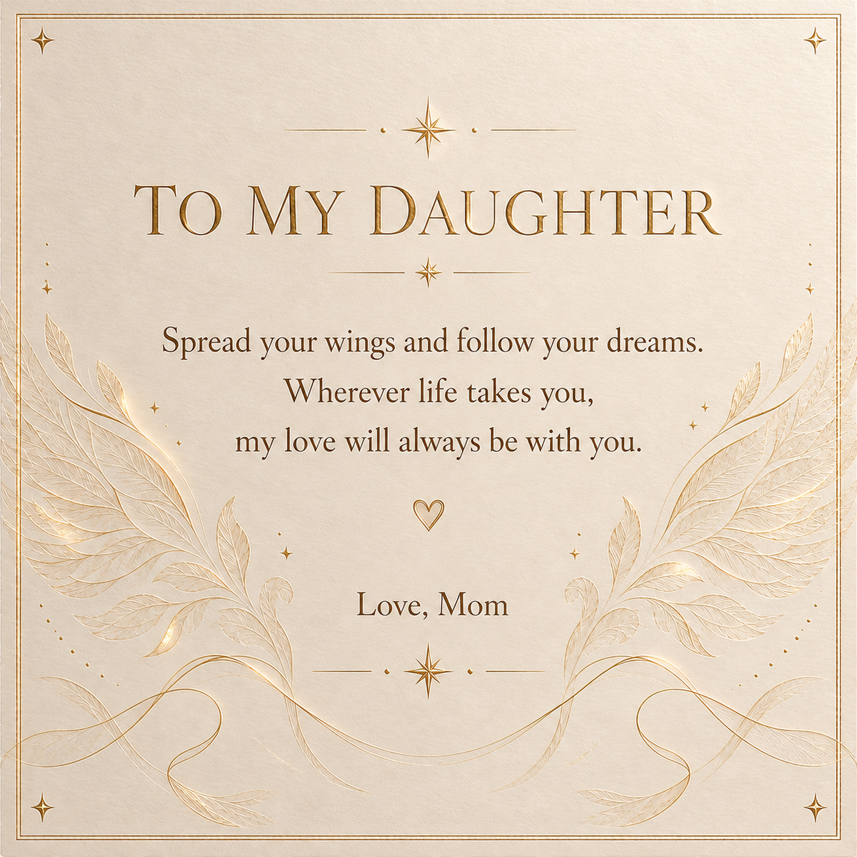 To My Daughter — Spread Your Wings Necklace