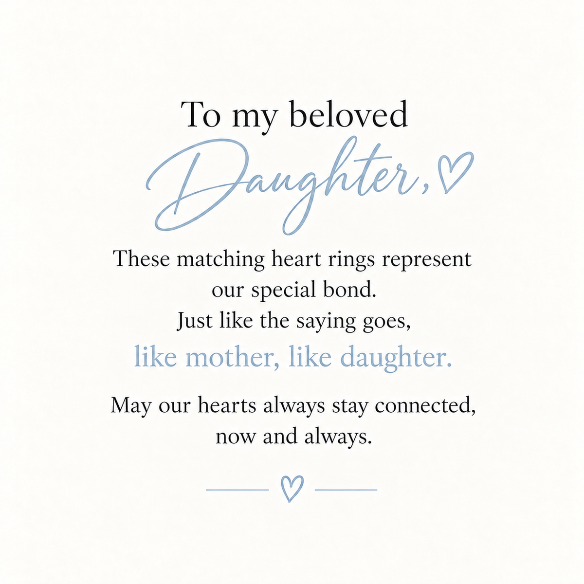 Like Mother Like Daughter Heart Matching Ring