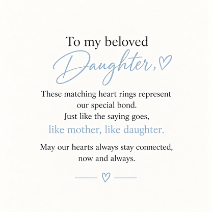 Like Mother Like Daughter Heart Matching Ring