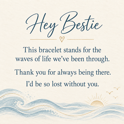 Dainty Blue Stone Wave Bracelet