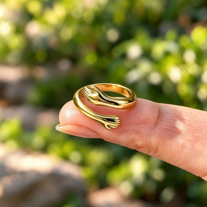 Hugging Hands Open Ring | I Miss You