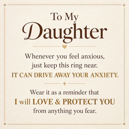 To My Daughter – Worry Away Ring