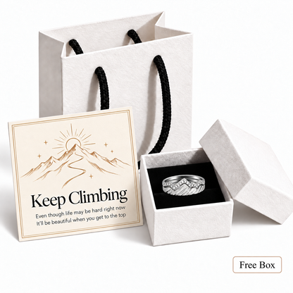 Keep Climbing Mountain Ring