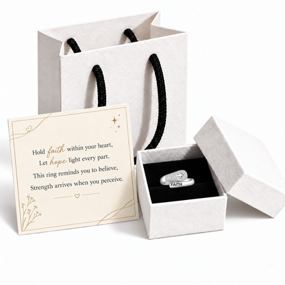 Faith Cross Adjustable Wrap Ring