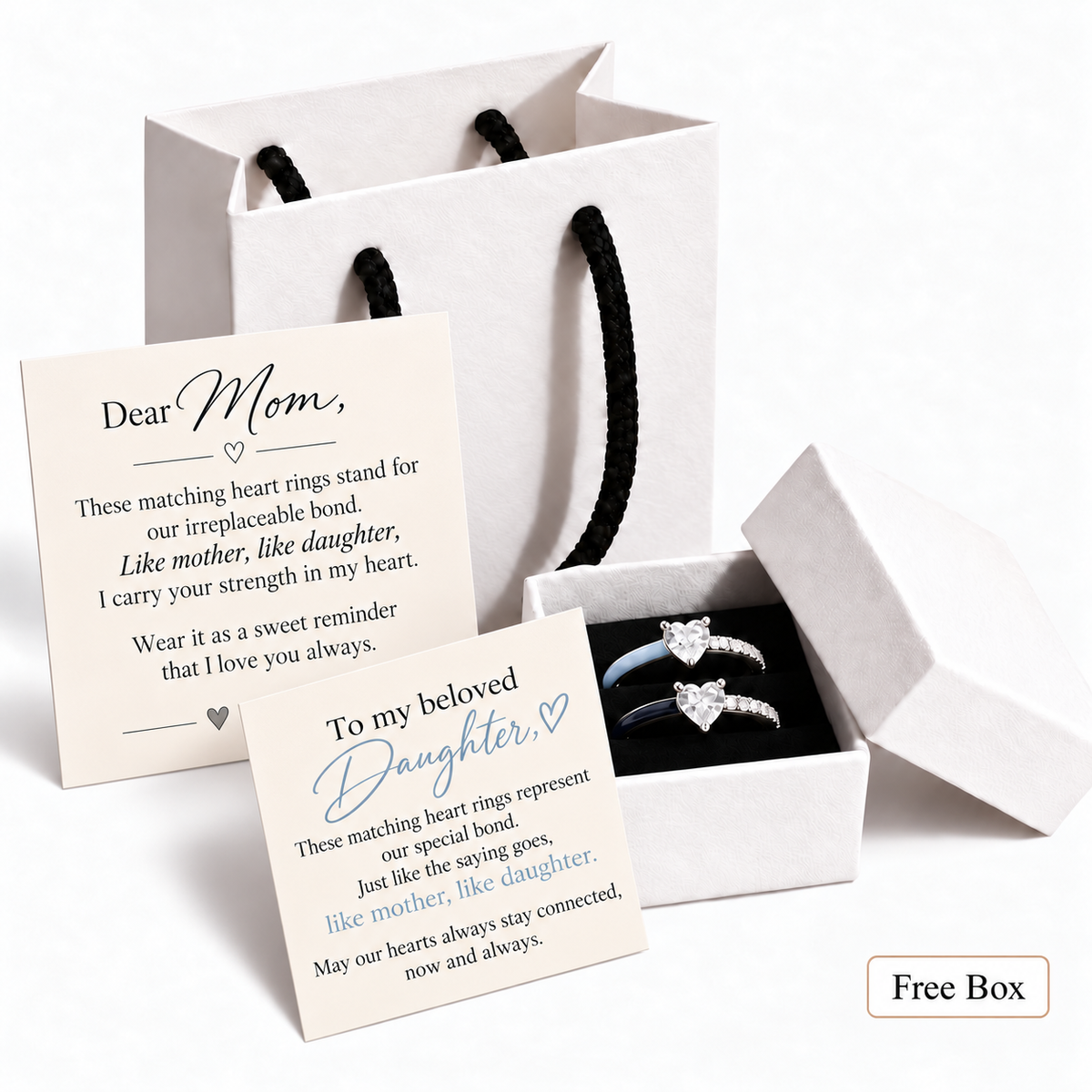 Like Mother Like Daughter Heart Matching Ring